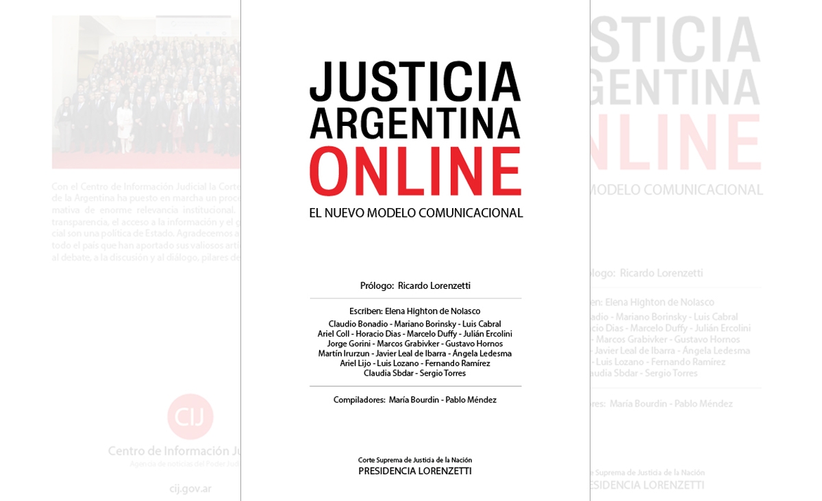 El CIJ presenta su publicacin Justicia Argentina Online. El nuevo modelo comunicacional